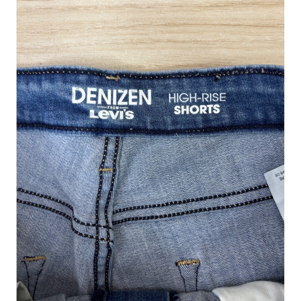 Denizen from Levis Womens High Rise Denim Shorts Light Wash Size 12 W31 - Picture 6 of 8